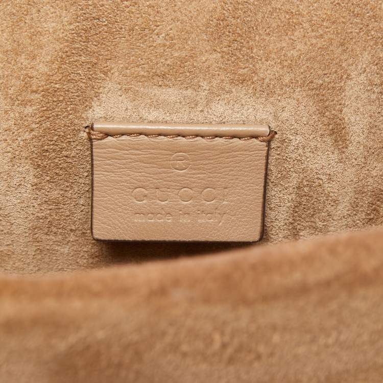 Pre Owned Gucci Beige GG Supreme Canvas and Suede Mini Dionysus Shoulder Bag