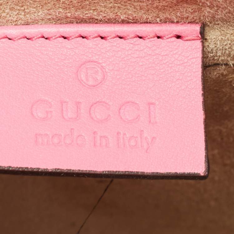 Pre Owned Gucci Pink Alligator Mini Dionysus Shoulder Bag