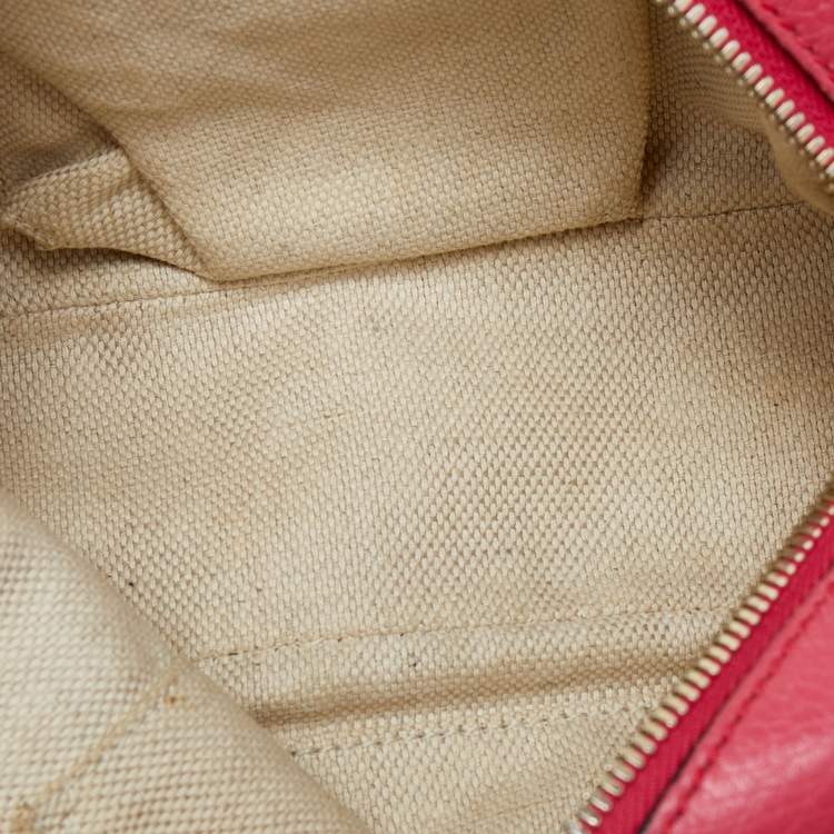 Pre Owned Gucci Fuchsia Leather Small Soho Disco Shoulder Bag