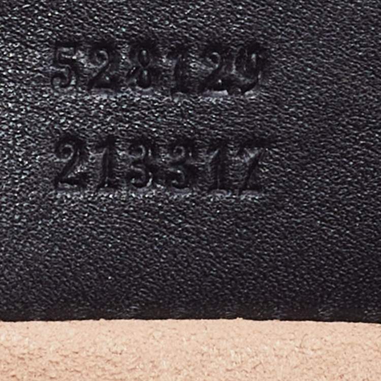 Pre Owned Gucci Black Matelassé Leather GG Marmont Backpack