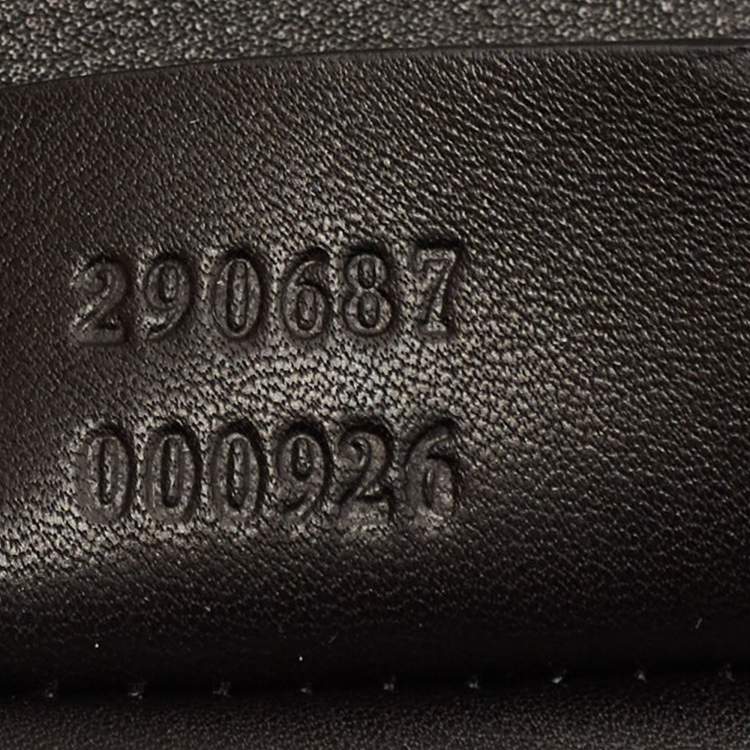 Pre Owned Gucci Black Suede Tiger Head Chain Clutch