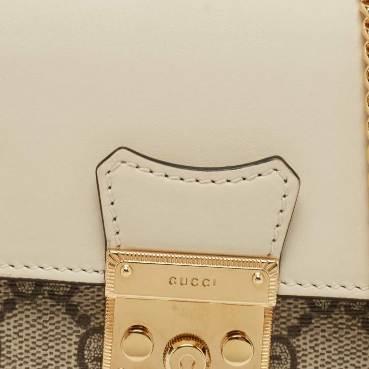 مملوكة مسبقًا Gucci Tricolor GG Supreme Canvas and Leather Continental Wallet on Chain