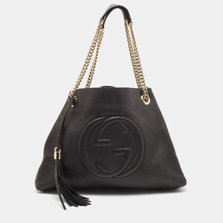 Gucci Black Leather Medium Chain Soho Shoulder Bag Gucci | The Luxury ...