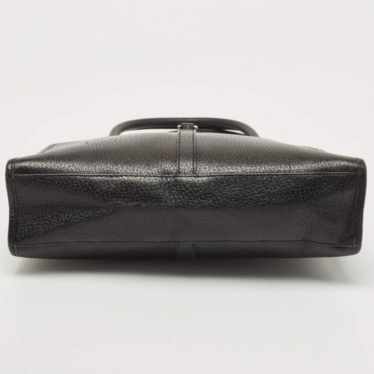 Pre Owned Gucci Black Leather Piston Day Bag