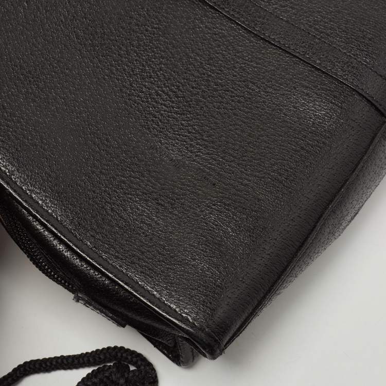 Pre Owned Gucci Black Leather Piston Day Bag