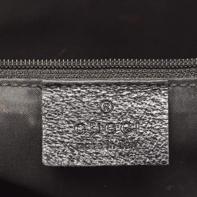 Pre Owned Gucci Black Leather Piston Day Bag