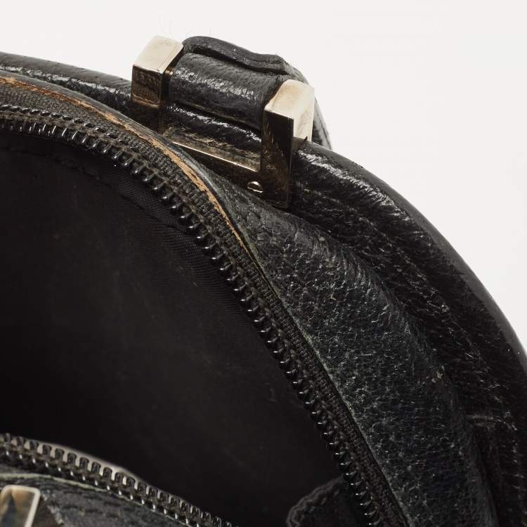 Pre Owned Gucci Black Leather Piston Day Bag