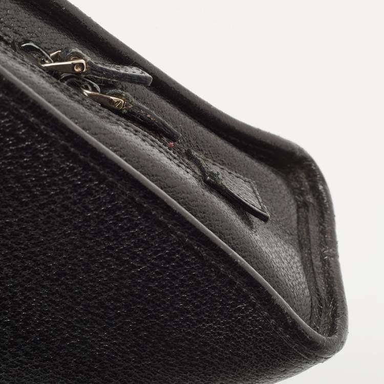Pre Owned Gucci Black Leather Piston Day Bag