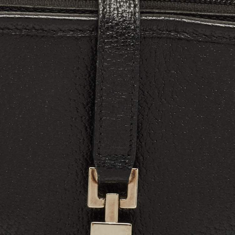 Pre Owned Gucci Black Leather Piston Day Bag
