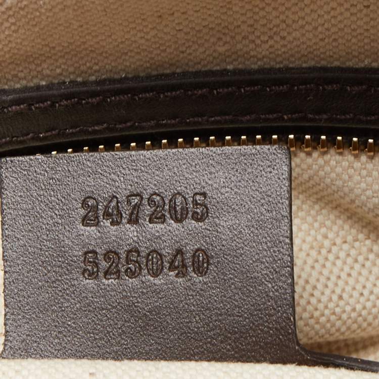 Pre Owned Gucci Beige/Ebony GG Canvas Vintage Web Medium Boston Bag