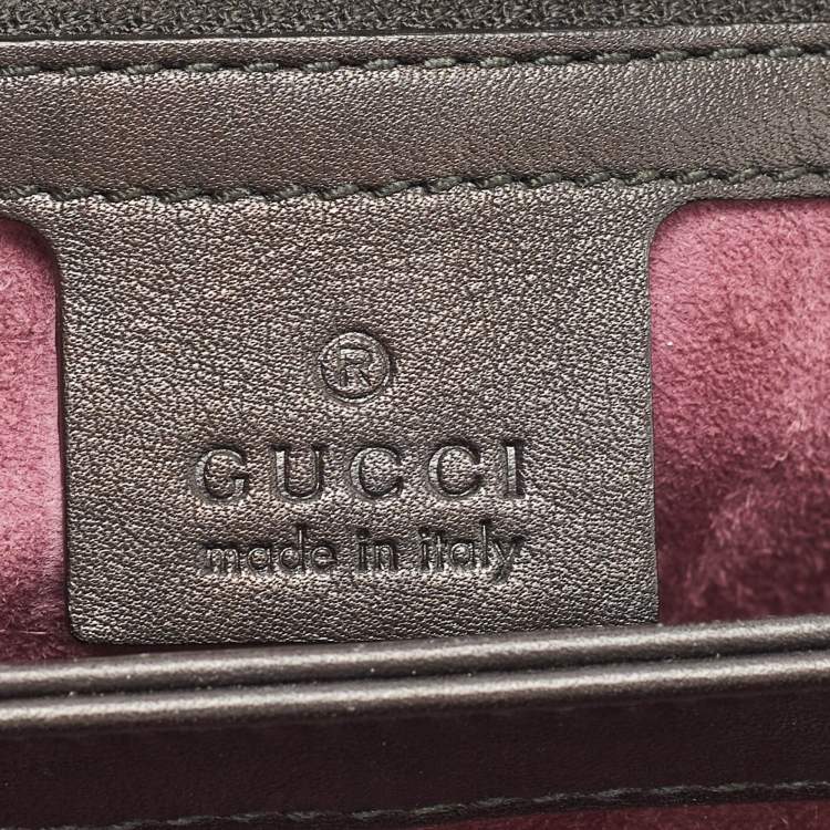 Pre Owned Gucci Black Python Lady Lock Satchel