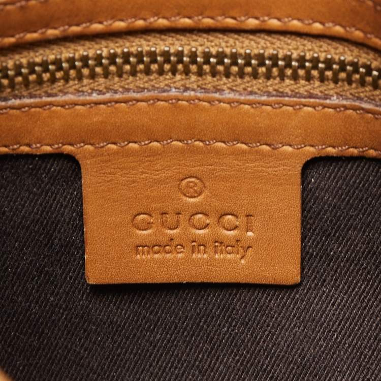 مملوكة مسبقًا Gucci Beige/Brown Suede, Leather and GG Canvas Jackie O Hobo