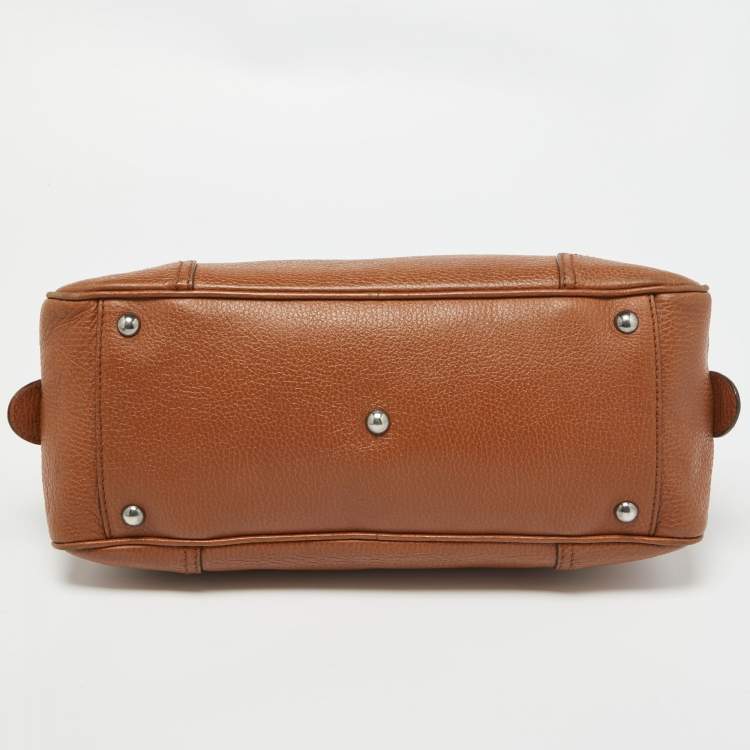 Pre Owned Gucci Brown Leather Princy Boston Bag