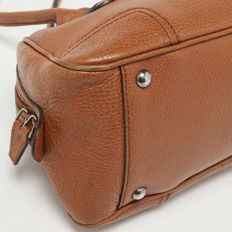 Pre Owned Gucci Brown Leather Princy Boston Bag