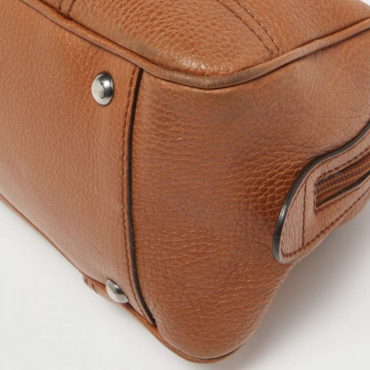 Pre Owned Gucci Brown Leather Princy Boston Bag