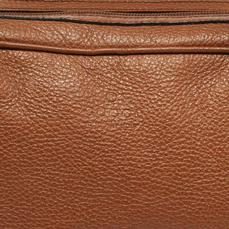 Pre Owned Gucci Brown Leather Princy Boston Bag