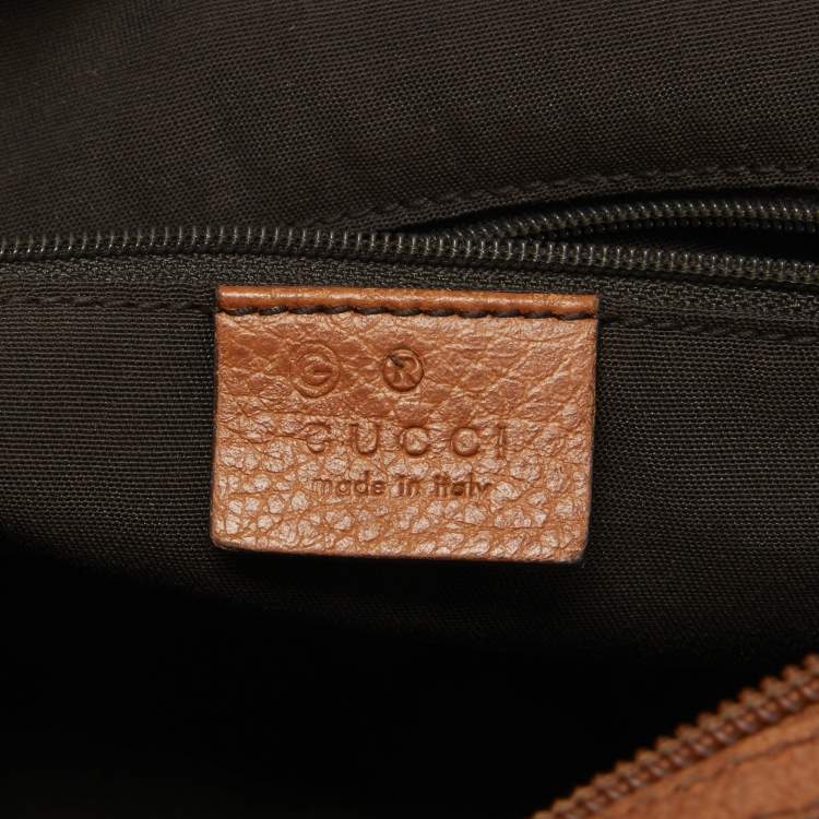 Pre Owned Gucci Brown Leather Princy Boston Bag