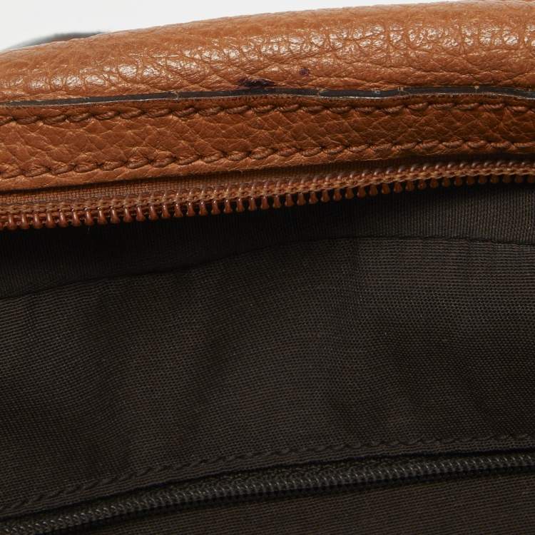 Pre Owned Gucci Brown Leather Princy Boston Bag