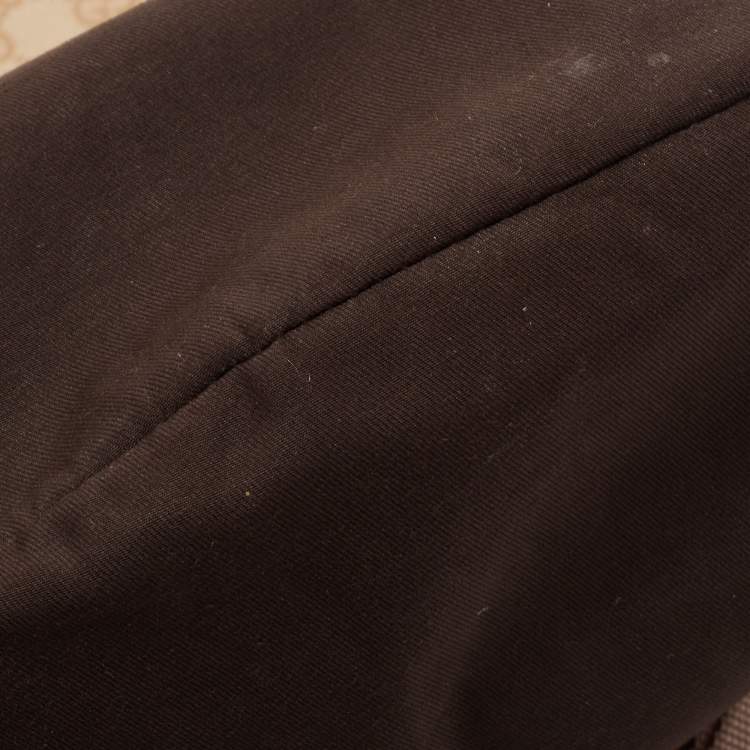 Pre Owned Gucci Beige/Pink GG Canvas and Leather Medium Messenger Bag