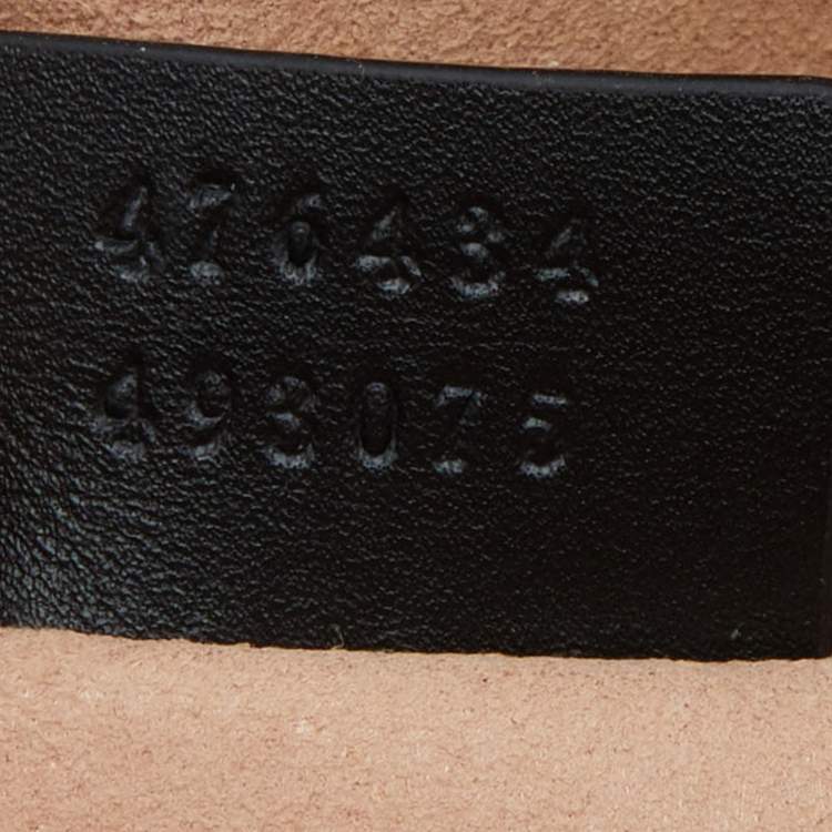 Pre Owned Gucci Black Matelassé Leather GG Marmont Belt Bag