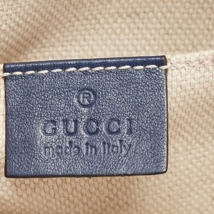 Pre Owned Gucci Navy Blue Patent Leather Small Soho Disco Crossbody Bag