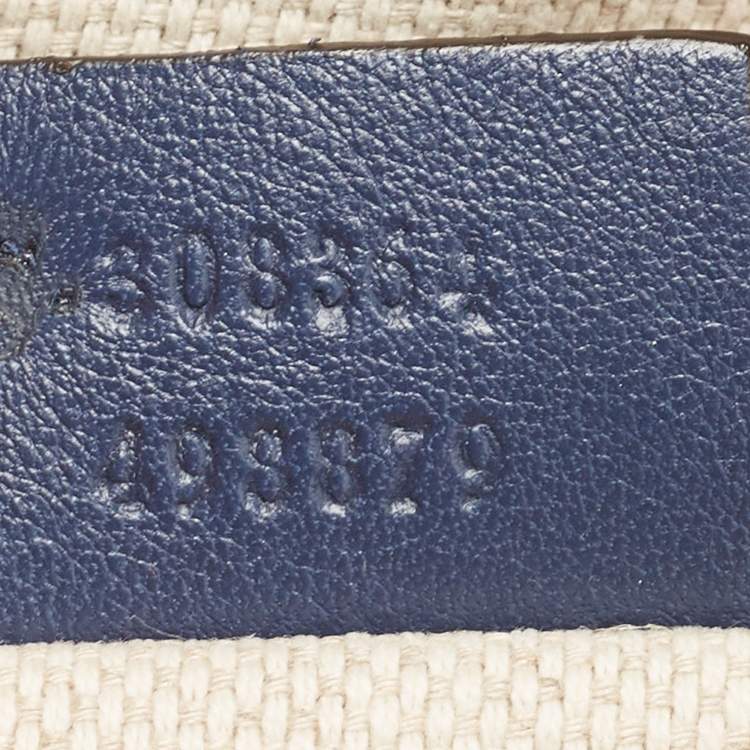 Pre Owned Gucci Navy Blue Patent Leather Small Soho Disco Crossbody Bag