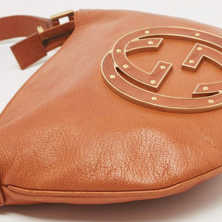 Pre Owned Gucci Brown Leather Small Blondie Hobo
