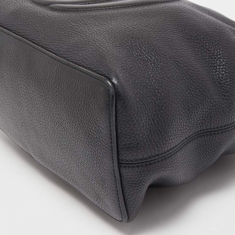 Pre Owned Gucci Black Leather Soho Zip Hobo
