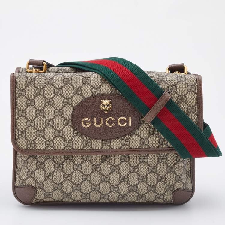 Gucci Vintage Shoulder Bag Canvas Beige in Canvas with Gold-tone - US