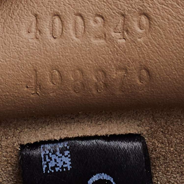 مملوكة مسبقًا Gucci Beige GG Supreme Canvas and Suede Small Dionysus Floral/Bee Applique Shoulder Bag