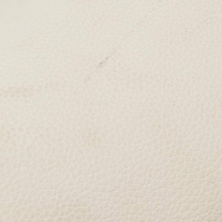 Pre Owned Gucci Off White Leather Logo Web Belt Bag