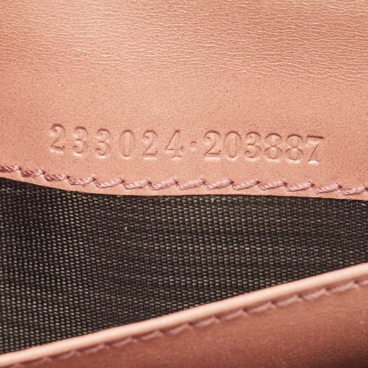 Pre Owned Gucci Old Rose/Beige GG Canvas Continental Wallet