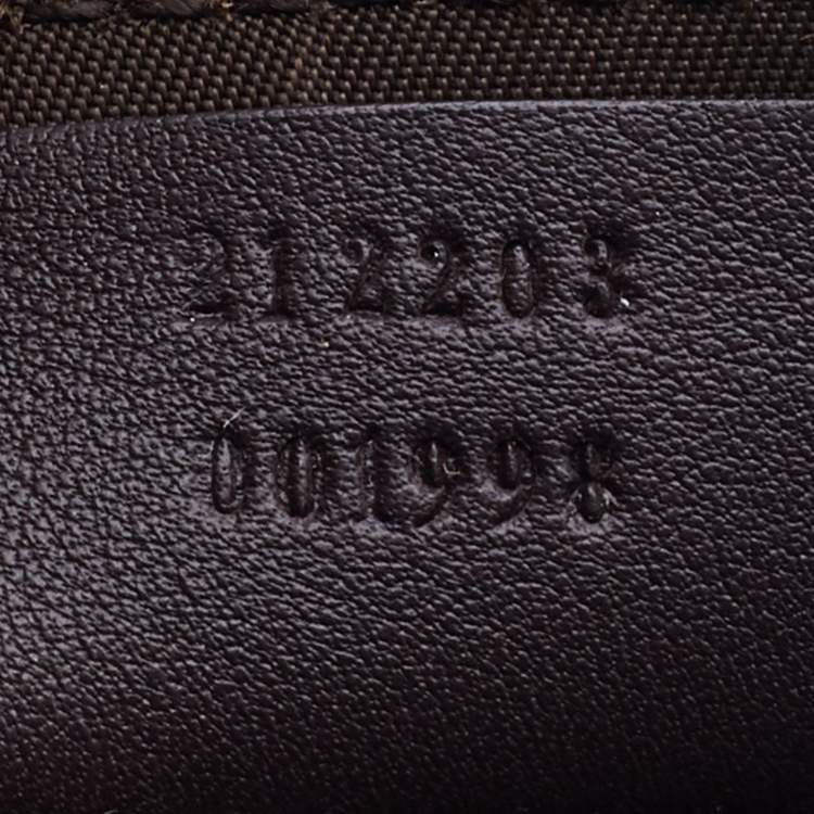 Pre Owned Gucci Brown Guccissima Leather Interlocking G Wristlet Clutch