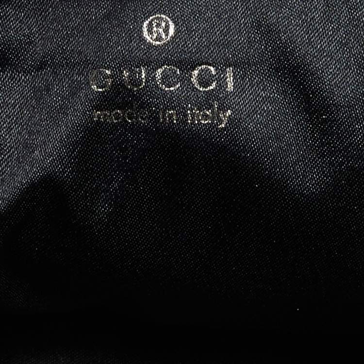Pre Owned Gucci Black Satin and Beaded Hobo 
