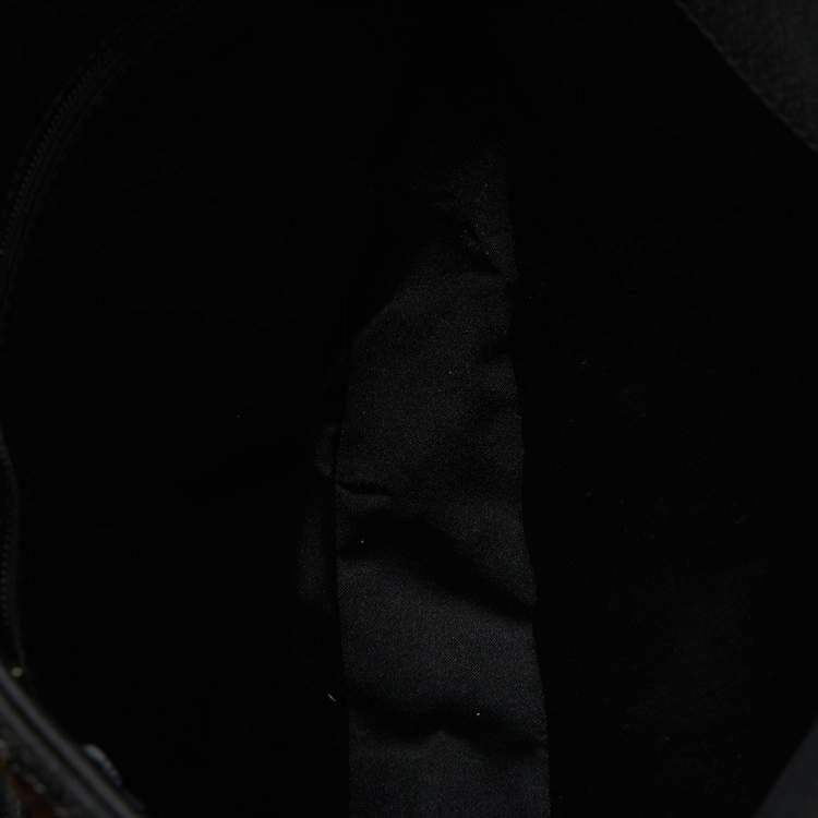 Pre Owned Gucci Black Satin and Beaded Hobo 