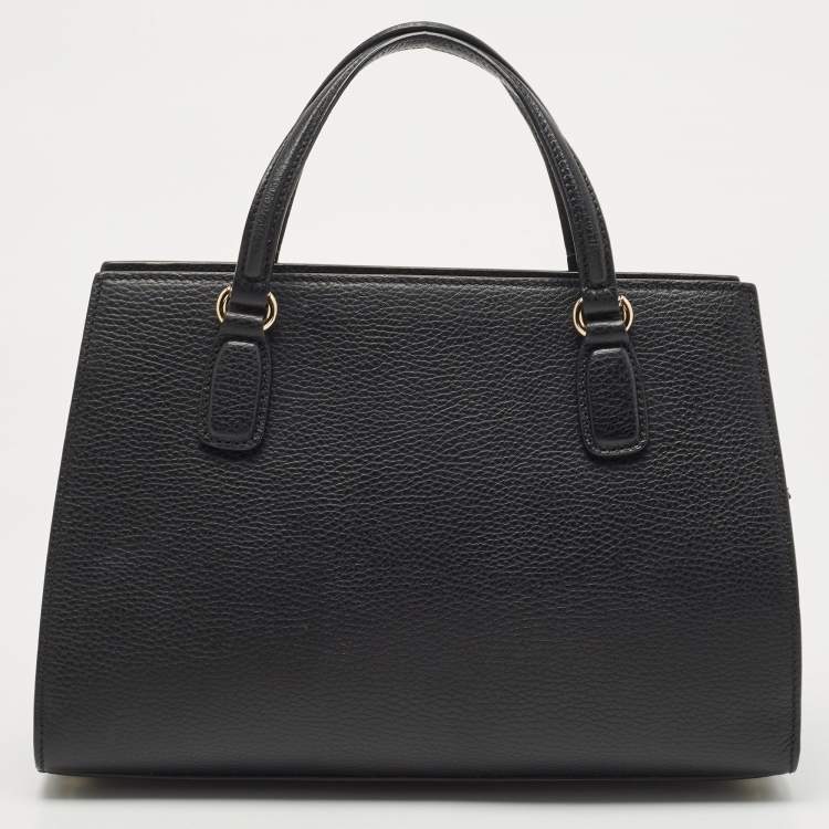 Pre Owned Gucci Black Leather Soho Top Handle Bag