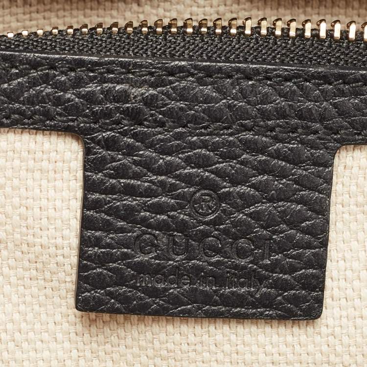 Pre Owned Gucci Black Leather Soho Top Handle Bag
