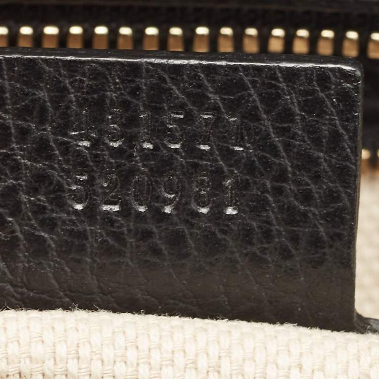 Pre Owned Gucci Black Leather Soho Top Handle Bag
