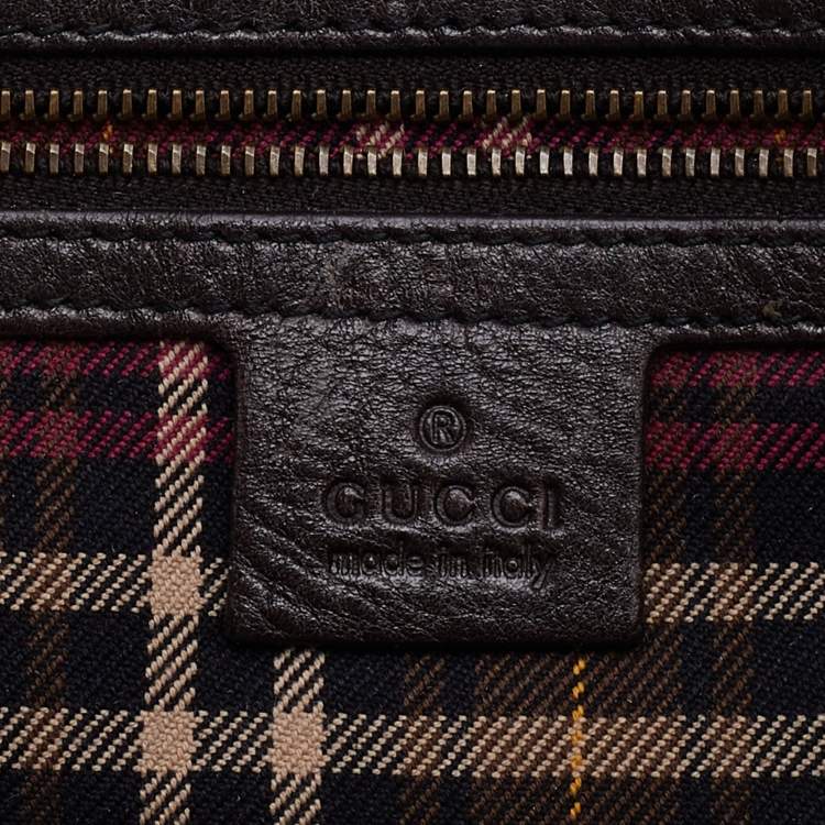 Pre Owned Gucci Beige/Ebony GG Crystal Coated Canvas Large Babouska Heart Tote