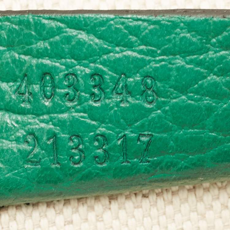 Pre Owned Gucci Green Leather Medium Dionysus Shoulder Bag