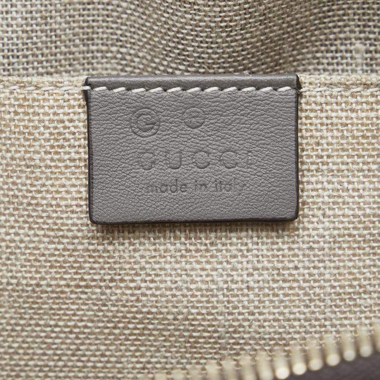 Pre Owned Gucci Grey Mini Microguccissima Dome