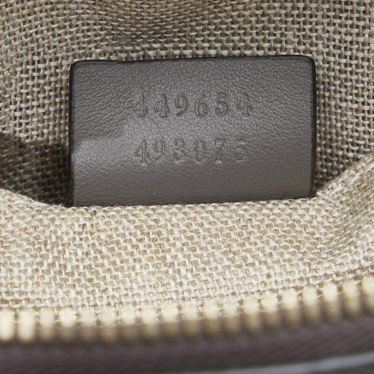 Pre Owned Gucci Grey Mini Microguccissima Dome