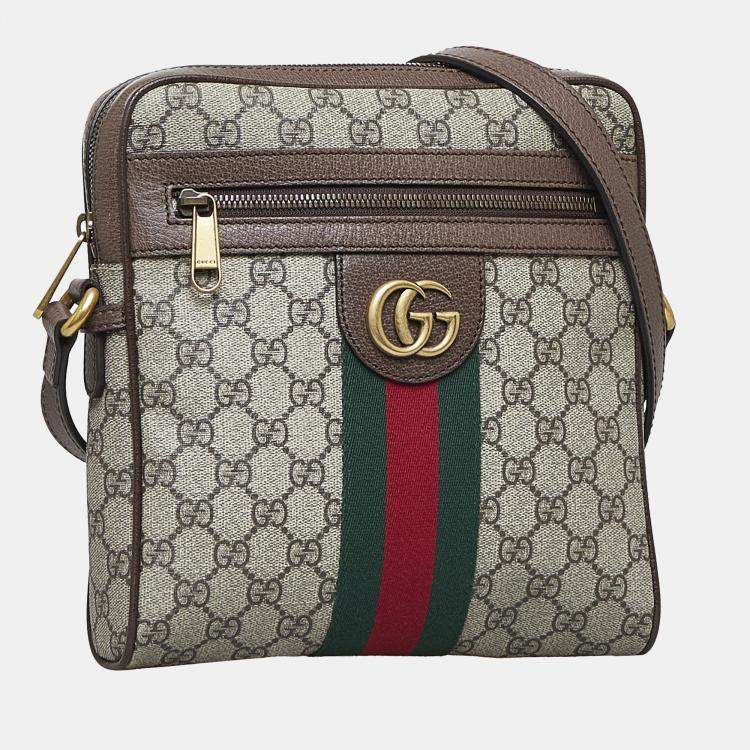 Gucci Beige/Brown GG Supreme Ophidia Crossbody Bag Gucci