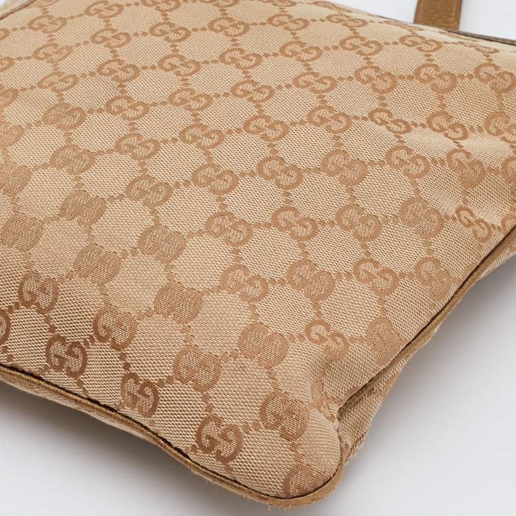 Pre Owned Gucci Beige/Gold GG Canvas Jolicoeur Charms Messenger Bag