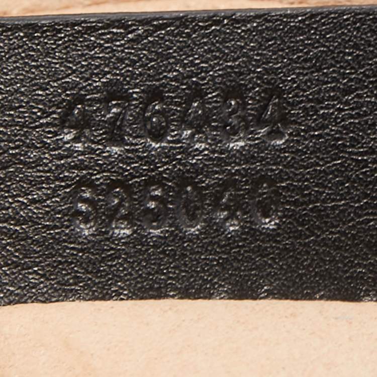 Pre Owned Gucci Black Matelassé Leather GG Marmont Belt Bag