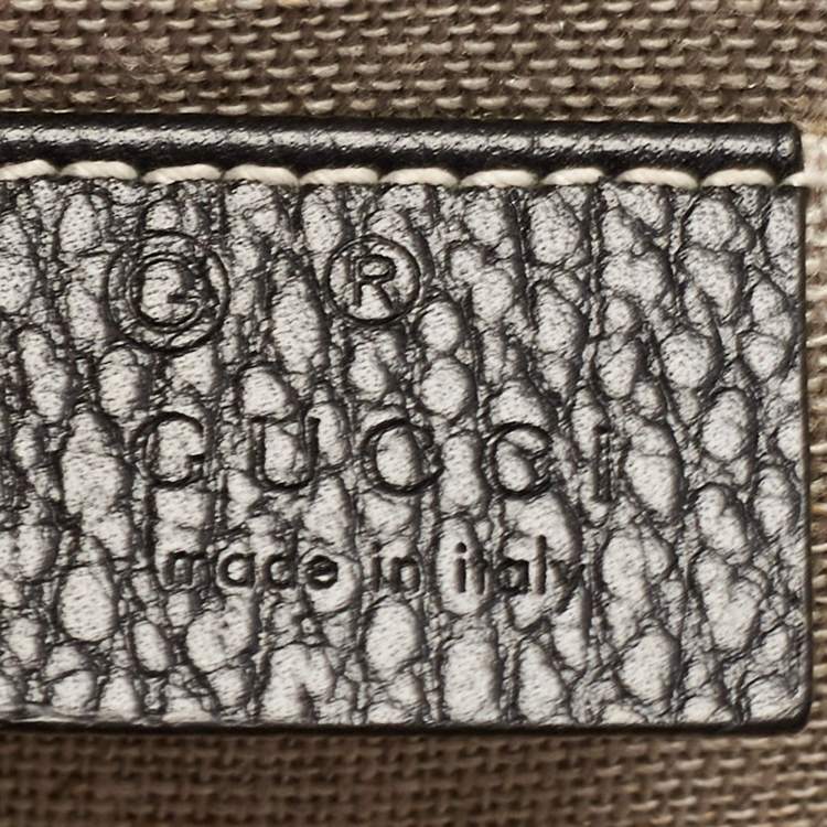 Pre Owned Gucci Black Leather Dollar Interlocking G Crossbody Bag