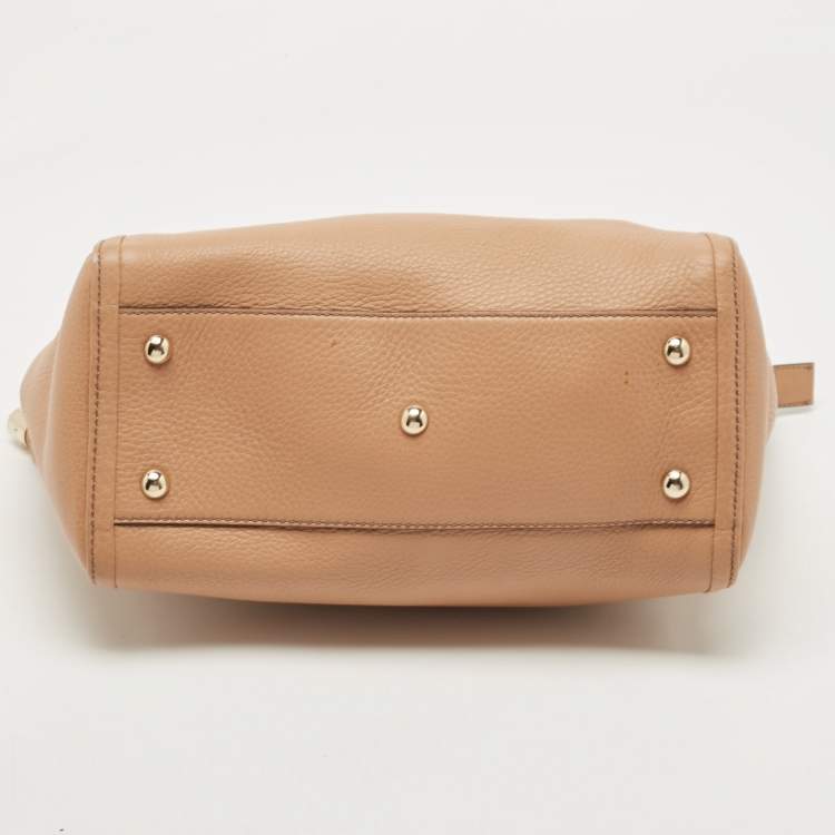Pre Owned Gucci Beige Leather Small Soho Top Handle Bag