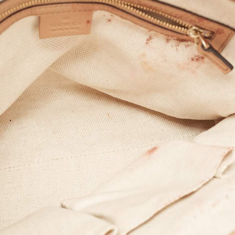 Pre Owned Gucci Beige Leather Small Soho Top Handle Bag