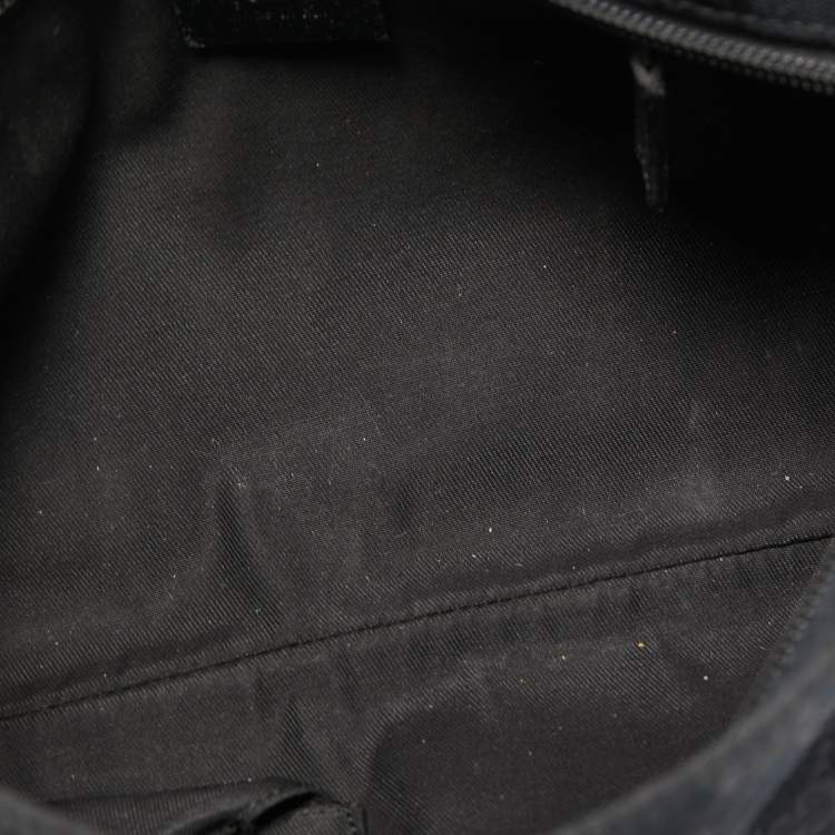 Pre Owned Gucci Black GG Canvas Web Crossbody Bag