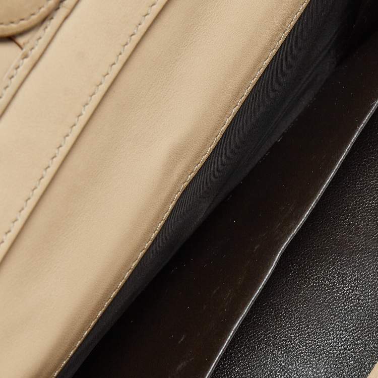 Pre Owned Gucci Beige Guccissima Leather Continental Wallet